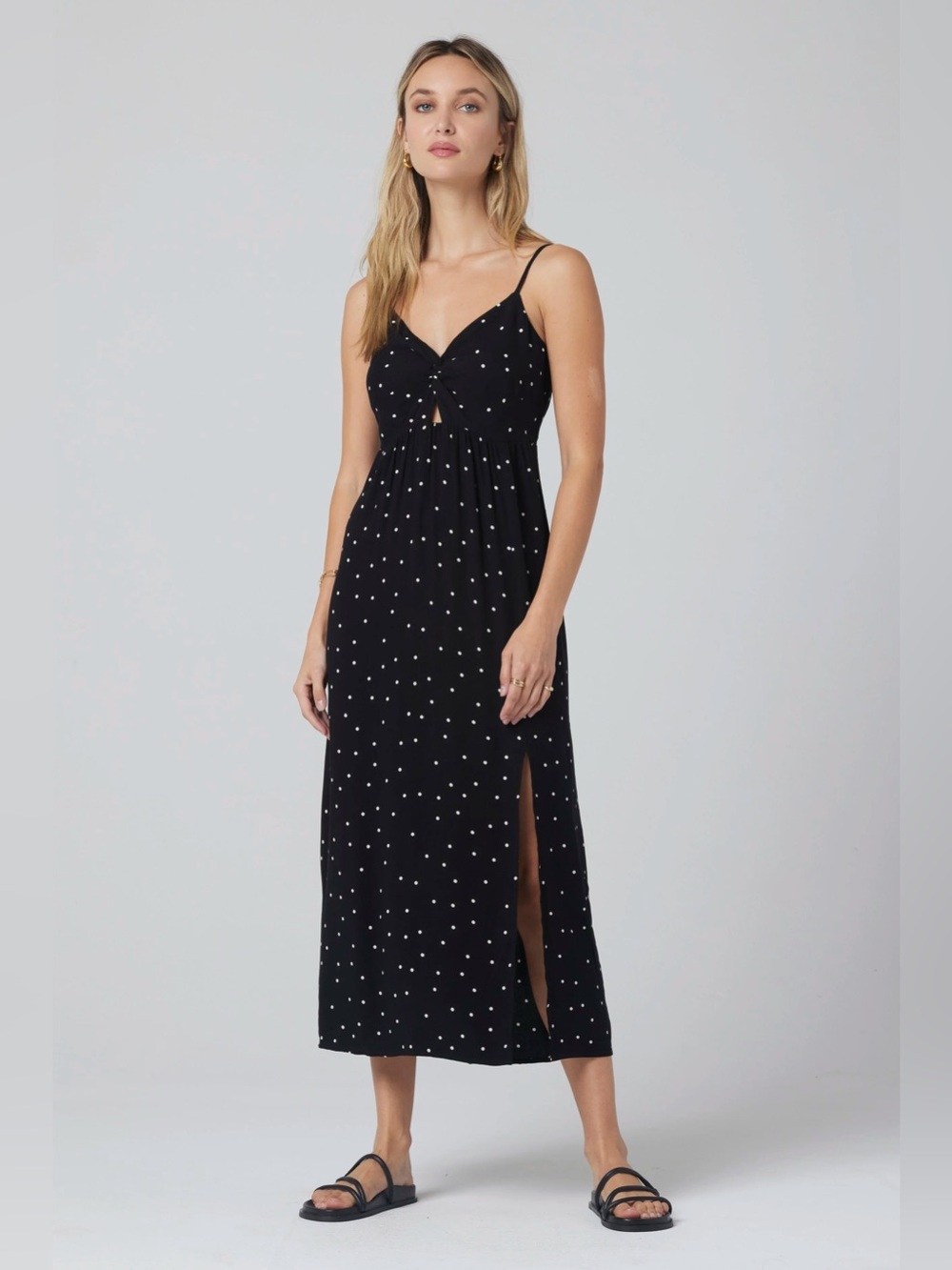 Saltwater Luxe: Dotted Space Sonnie Midi Tank Dress
